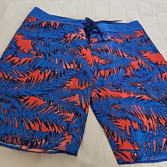 Old Navy Men's Lightweight Shorts Medium Blue/ Orange - Picture 15 of 16